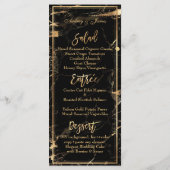 PixDezines Zwarte Marmer/Glans Menu/Nep Goud Menu (Achterkant)