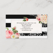 PixDezines zwarte strepen primrose, pinda's Visitekaartje (Achterkant)