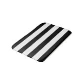 PixDezines zwarte/witte strepen/grijze kleur Badmat (Gekanteld)