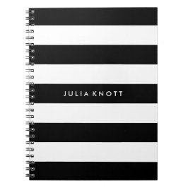 PixDezines zwarte+witte strepen/verstelbare/DIY co Notitieboek