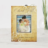 PixDezines Zwirls/Weddenschap Dank u Bedankkaart (Voorkant)