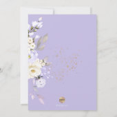 PixDezinesH2 Paars Hydrangea Roos Vrijgezellenfees Kaart (Achterkant)