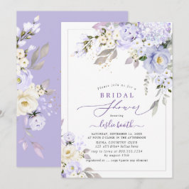 PixDezinesH2 Paars Hydrangea Roos Vrijgezellenfees Kaart