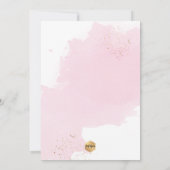 PixDezinesRoze Waterverf doop 2e verjaardag Kaart (Achterkant)