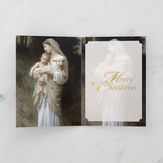 PixDezinves L'onschuld van Bougeureau schilderij Feestdagen Kaart (Binnen)