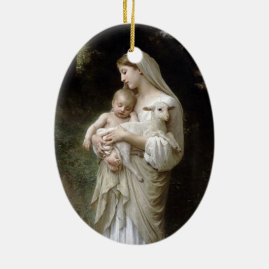 PixDezinves L'onschuld van Bougeureau schilderij Keramisch Ornament (Achterkant)