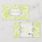 PixDezinves toile/groene rozen/DIY achtergrond Visitekaartje (Voorkant / Achterkant)