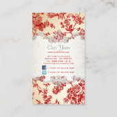 PixDezinves toile/rode rozen/DIY achtergrond Visitekaartje (Achterkant)