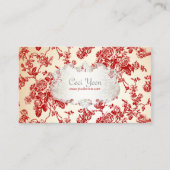 PixDezinves toile/rode rozen/DIY achtergrond Visitekaartje (Voorkant)