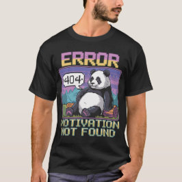 Pixel 404 Foutmotivatie Niet gevonden Luie Panda T-shirt