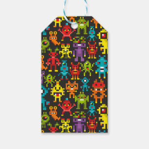 Pixel 8-bits monsters cadeaulabel