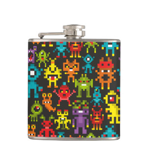 Pixel 8-bits monsters heupfles