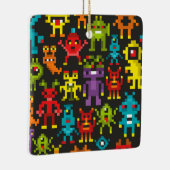 Pixel 8-bits monsters keramisch ornament (Rechts)