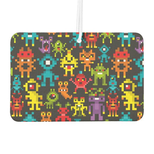Pixel 8-bits monsters luchtverfrisser (Achterkant)