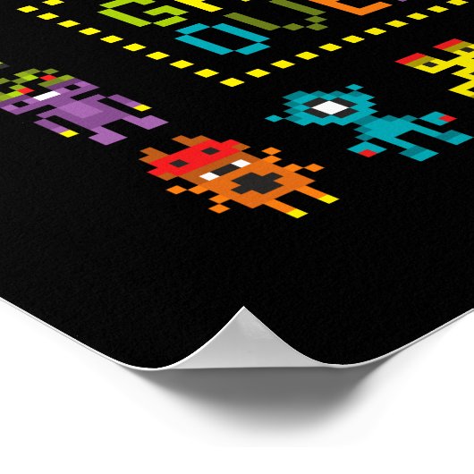 Pixel 8-bits monsters poster (Hoek)