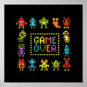 Pixel 8-bits monsters poster (Voorkant)
