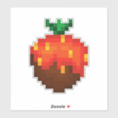 Pixel aardbei bedekte chocolade  sticker (Vel)