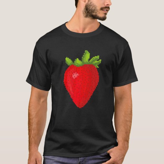 Pixel Aardbei T-shirt (Voorkant)