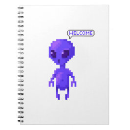 Pixel Alien Welkom Gamer Notitieboek