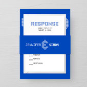 Pixel Ampersand Huwelijksuitnodiging Uitnodigingen Wikkel