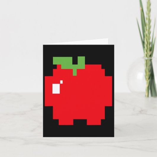Pixel Apple 80s Retro Arcade Videospel Halloween  Kaart (Voorkant)