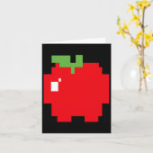 Pixel Apple 80s Retro Arcade Videospel Halloween  Kaart (Gele Bloem)