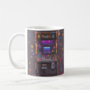 Pixel Arcade Console Controller Gamer Sticker Koffiemok
