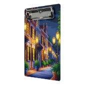 Pixel art afbeelding van een serene stadsstraat bi mini klembord (Angled2)