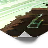 Pixel art, Amerikaanse stad bij het zee | AI Art. Poster (Hoek)