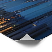 Pixel art, Amerikaanse stad vlakbij de oceaan | AI Poster (Hoek)