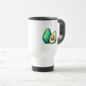 Pixel Art Avocado-Mok Reisbeker (Voorkant rechts)