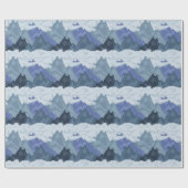Pixel Art Berglandschap Patroon Cadeaupapier (Vlak)