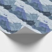 Pixel Art Berglandschap Patroon Cadeaupapier (Hoek)