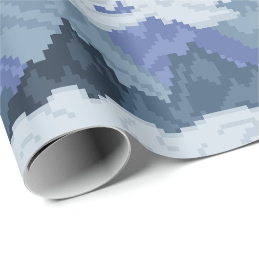 Pixel Art Berglandschap Patroon Cadeaupapier (Rol Hoek)