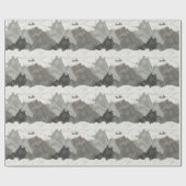 Pixel Art Berglandschap Patroon Cadeaupapier (Vlak)