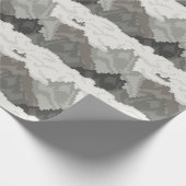 Pixel Art Berglandschap Patroon Cadeaupapier (Hoek)