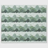 Pixel Art Berglandschap Patroon Cadeaupapier (Vlak)