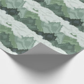 Pixel Art Berglandschap Patroon Cadeaupapier (Hoek)