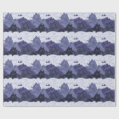 Pixel Art Berglandschap Patroon Cadeaupapier (Vlak)