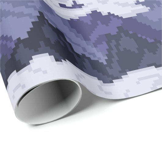 Pixel Art Berglandschap Patroon Cadeaupapier (Rol Hoek)