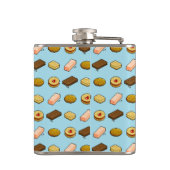 Pixel Art Biscuit en Cookie Selection Pattern Heupfles (Achterkant)