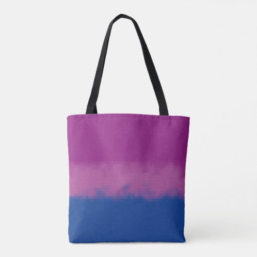 Pixel Art Bisexual Pride Flag Tote Bag (Achterkant)
