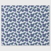 Pixel Art Blauwe Bes Patroon Cadeaupapier (Vlak)