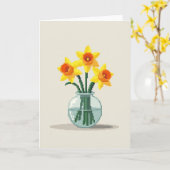 Pixel Art Bloem Kaart voor Moederdag (Gele Bloem)