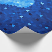 Pixel Art Blue Heart Retro Gamer Liefde Cadeaupapier (Hoek)