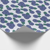 Pixel Art Blueberry Pattern Cadeaupapier (Hoek)