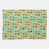 Pixel Art Cakes en Pastries Pattern Theedoek (Horizontaal)