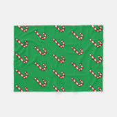 Pixel Art CANDY CANE Pattern - Black Outline Fleece Deken (Voorkant (Horizontaal))