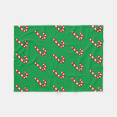 Pixel Art CANDY CANE Pattern - Red Outline Fleece Deken (Voorkant (Horizontaal))