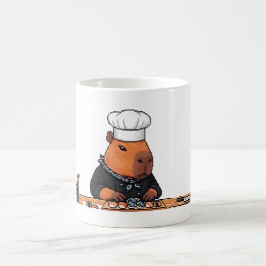 Pixel Art Capybara Chef Mok (Center)